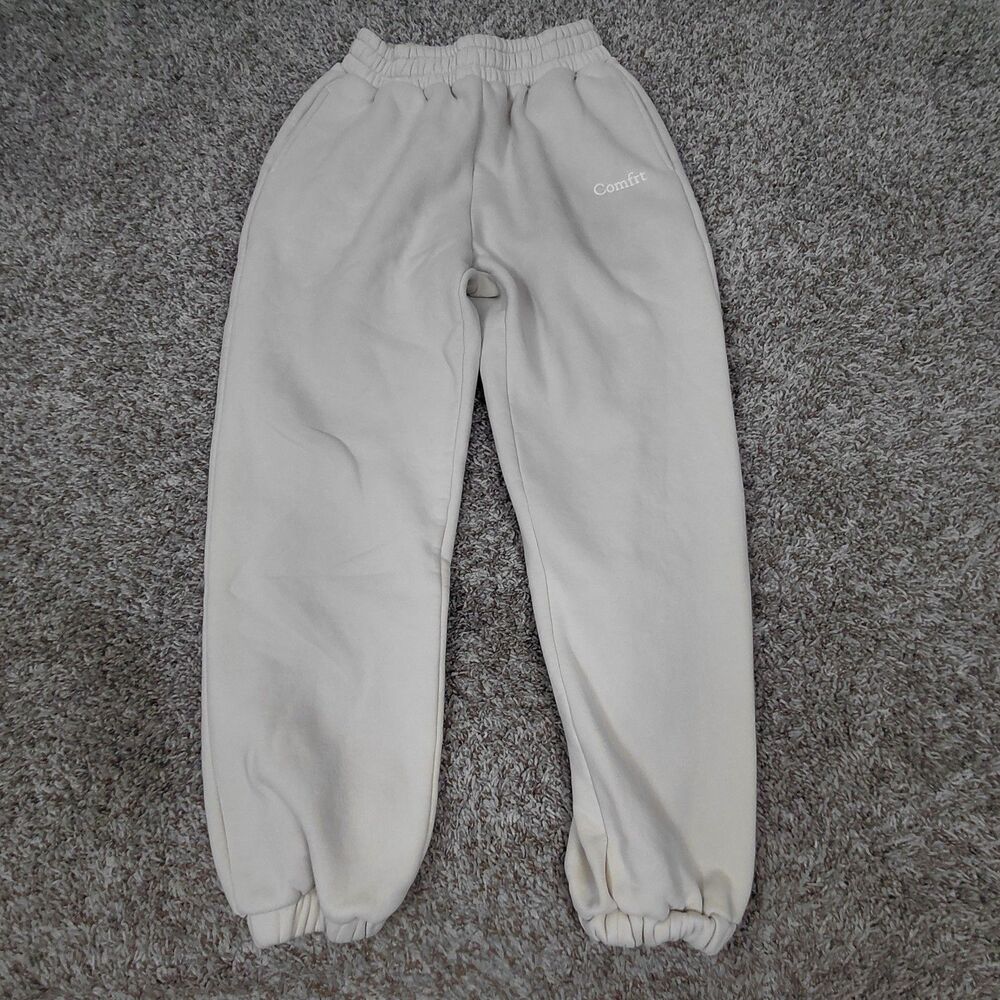 Comfrt Unisex Comfy Sweatpants Cream Soft Mens Womens Medium Comfort